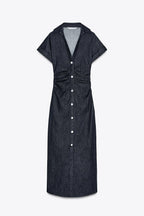 Denim midikjole