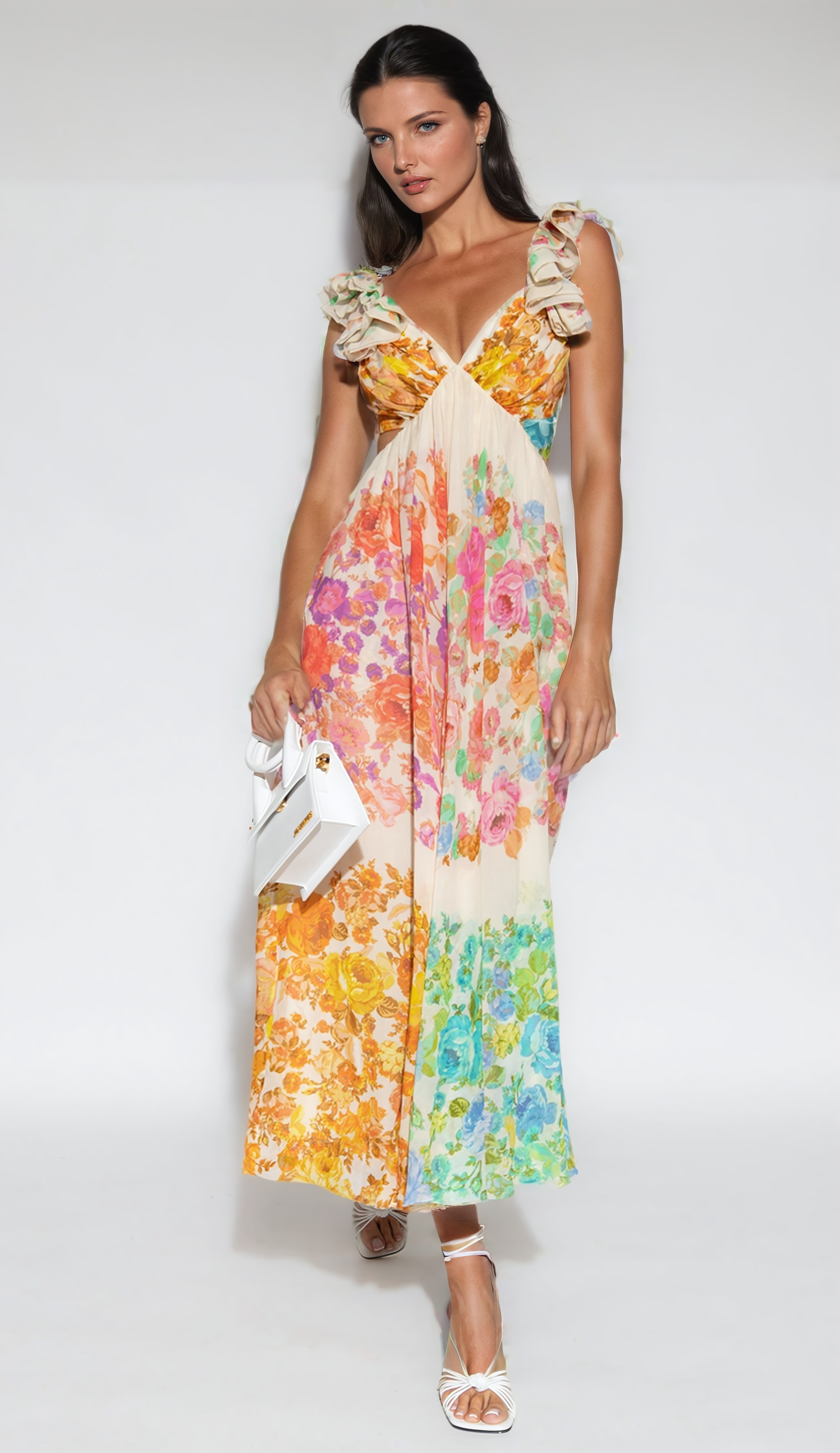 Raie Floral Midi-kjole