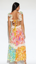 Raie Floral Midi-kjole