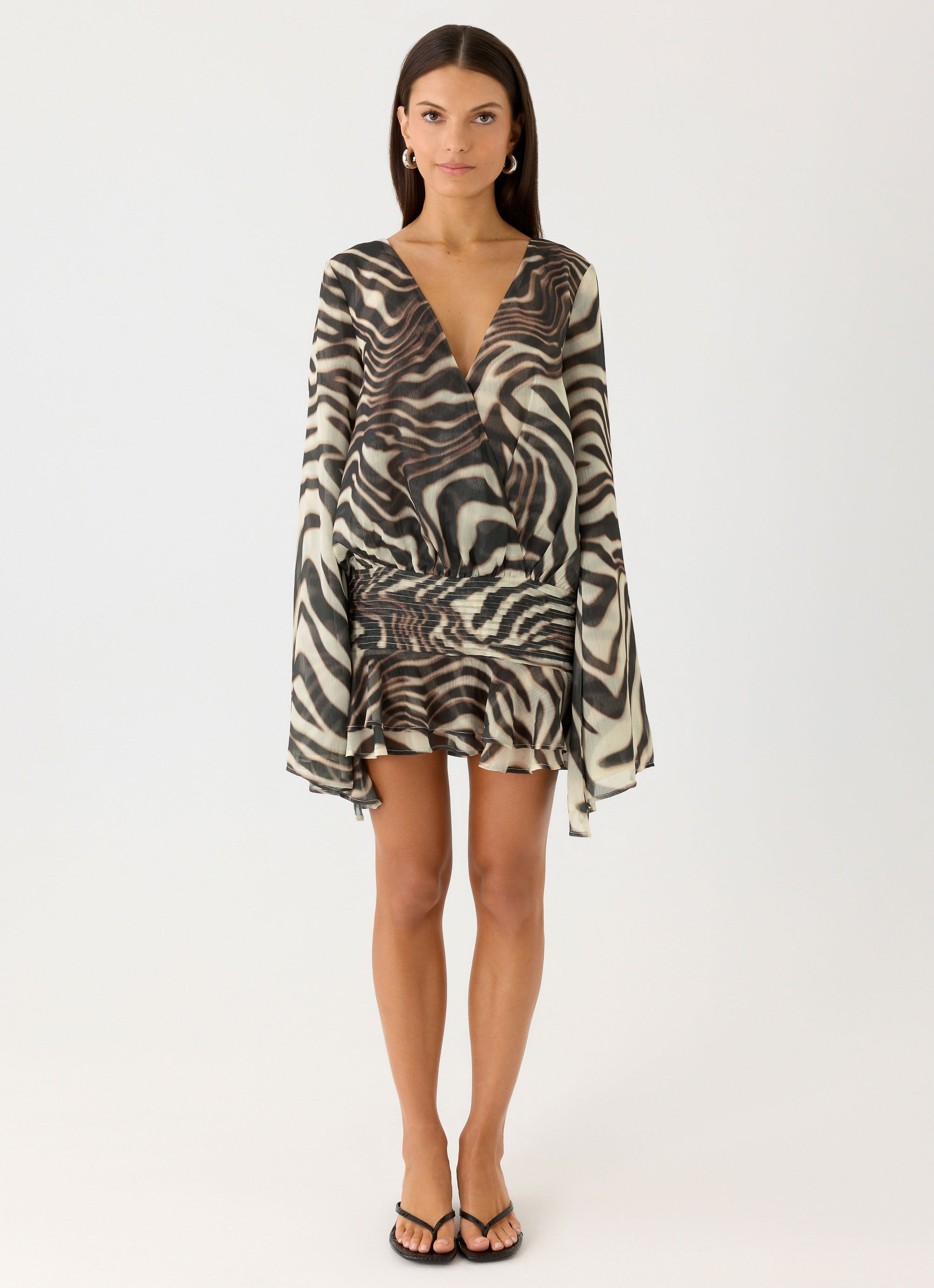 Elisana Mini Kjole Zebra