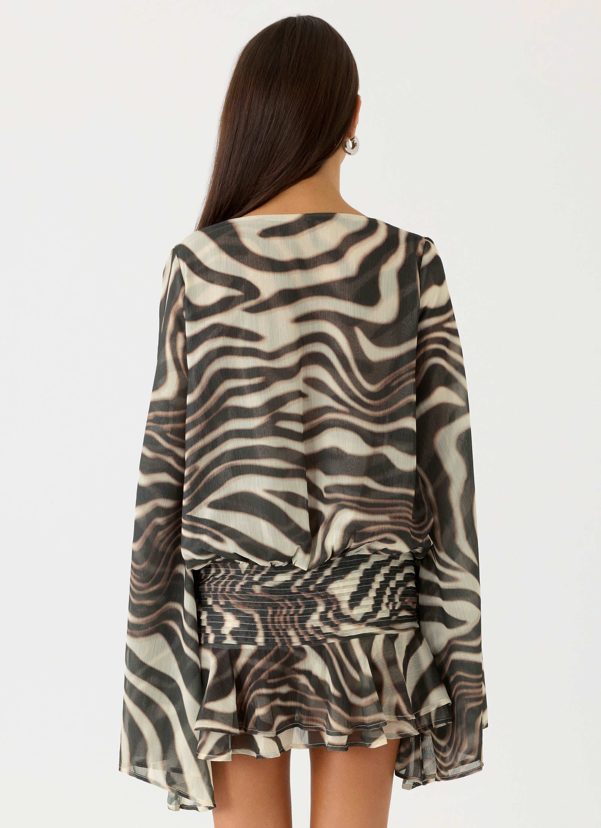 Elisana Mini Kjole Zebra