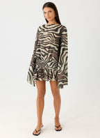 Elisana Mini Sukienka Zebra