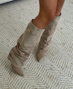 Kozaki Nova w kolorze taupe