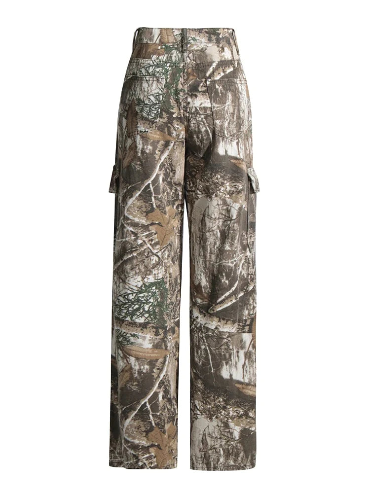 Unisex camouflage cargo bukser