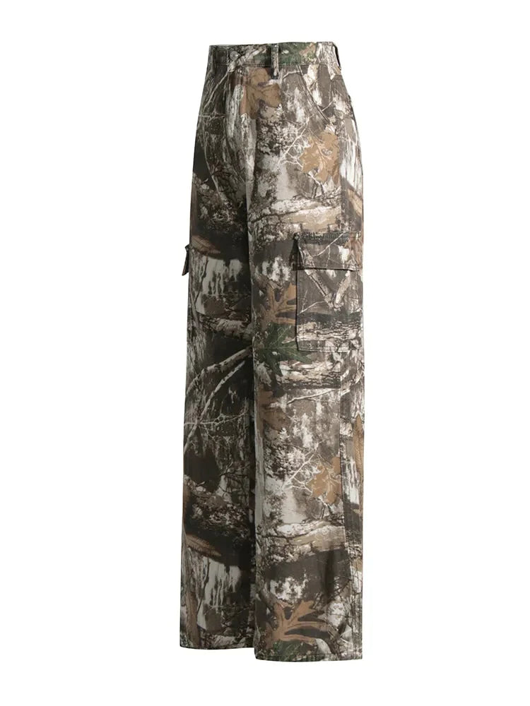 Unisex camouflage cargo bukser