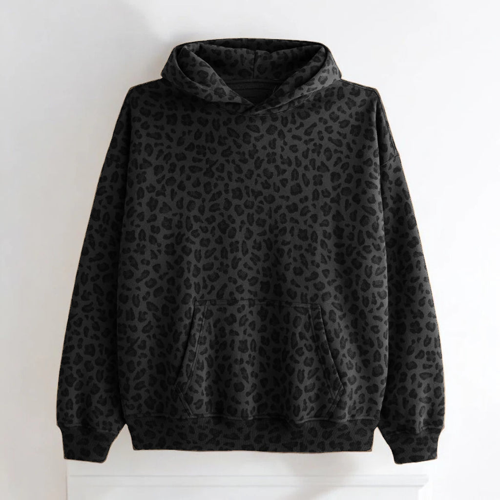 Unisex leopard-hættetrøje