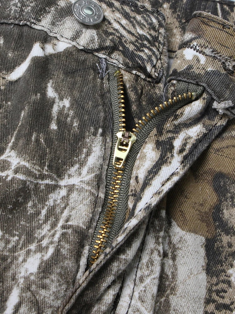 Unisex camouflage cargo bukser